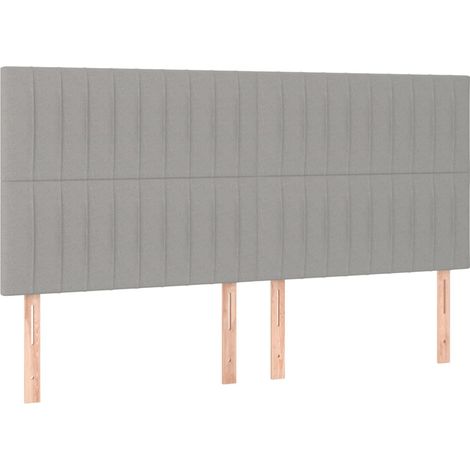 Maison Exclusive - Testiera Grigio Chiaro 180x5x118/128 cm Tessuto