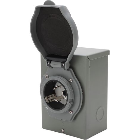 50-A-Generator-Stromanschlusskasten aus Aluminiumlegierung, 12500 W, AC 125 V/250 V, für Außensteckdose (1/5)