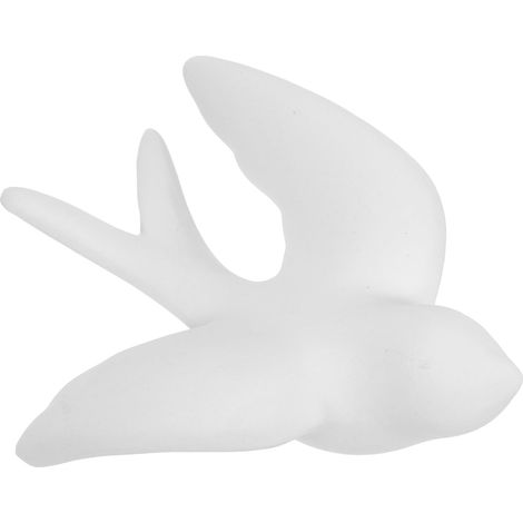 Décoration Murale Style 3d Élégant Oiseau, en Céramique Blanche (1/5)