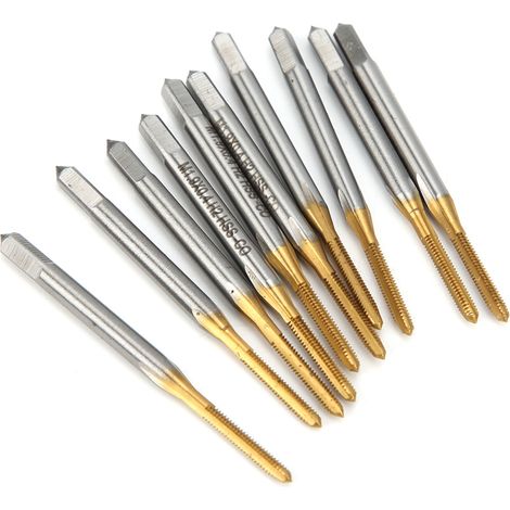 Jeu de tarauds M1,9 x 0,4 acier rapide revêtu, filetage métrique grossier, outil de visserie, lot complet (1/5)