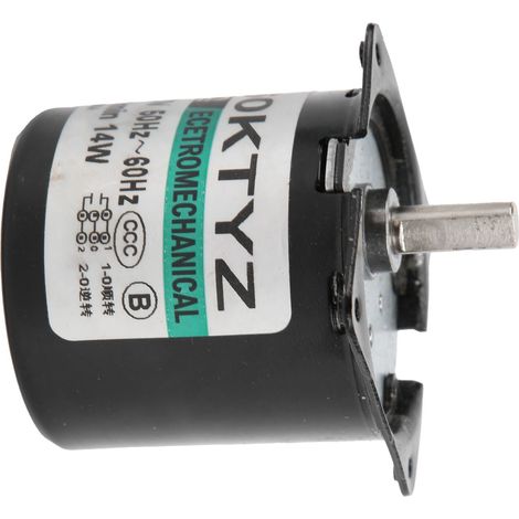 Micromoteur synchrone à courant alternatif, réducteur de vitesse à engrenages métalliques, accessoire pour machines et équipements, 5 tr/min, 220 V CA (1/5)