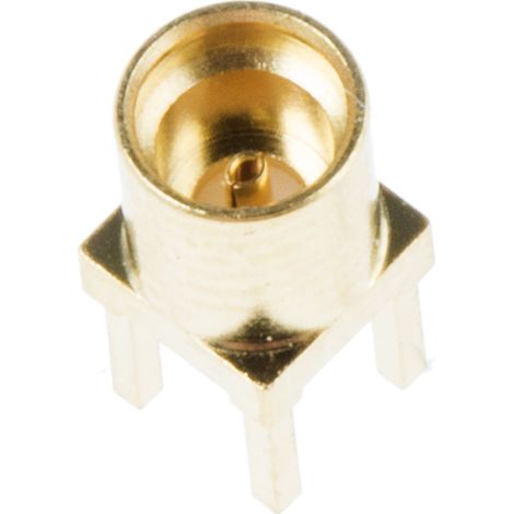 Connecteur coaxial RS PRO Femelle Droit, raccordement A souder 50O Montage sur CI ( Prix pour 1 ) (1/2)
