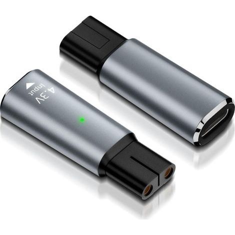 Confezione da 2 caricabatterie per rasoio da 4,3 V - Adattatore USB C - Per Philips OneBlade QP2520 QP2620 QP2510 MG3720 MG5720 MG3730 MG5730 MG3710 BT3206 BT3208 (cavi non inclusi) (1/5)