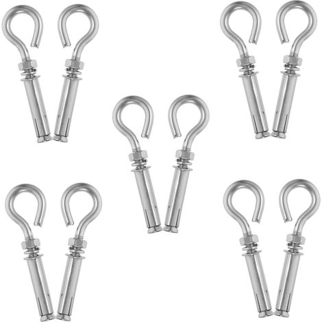 10 crochets muraux - inox - pour serviettes et charge lourde (1/5)