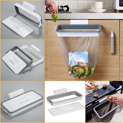 Seau À Déchets Suspendu - 25 X 5 5 X 13 5 Cm - Pour Cuisine Salle De Bain Bureau Voiture - 1 Pièce (1/5)