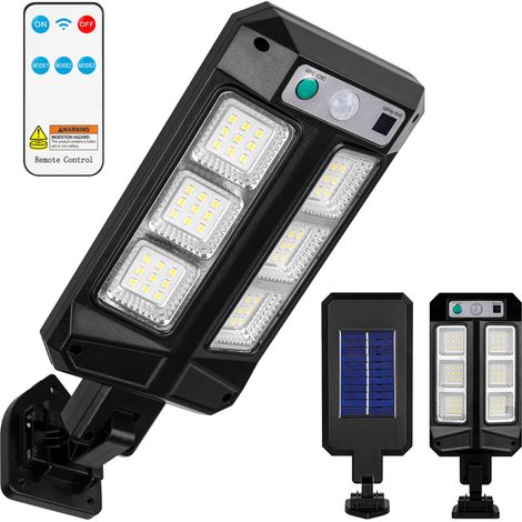 Éclairage Solaire Extérieur LED 54 LED avec Détecteur de Mouvement, 3 Modes, Étanche, Lampe de Sécurité pour Jardin et Allée (1/5)