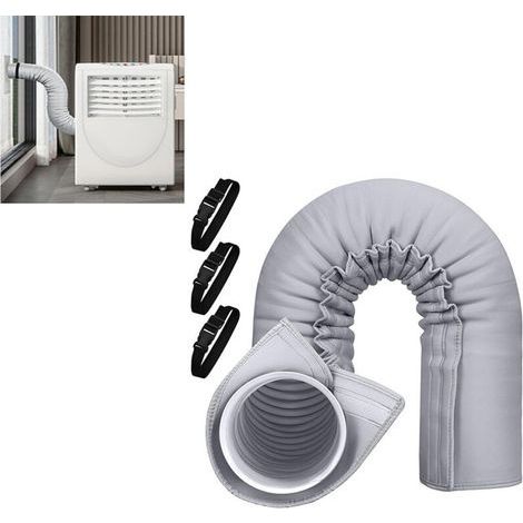 Gaine de protection flexible isolante thermique 15053, équipée de 3 sangles réglables, facile à installer, grise. (1/4)
