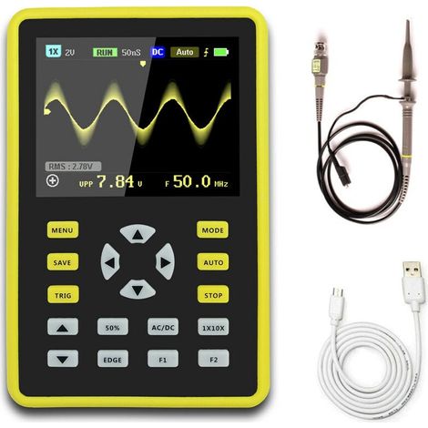 VURAHOME - 5012H Mini oscilloscope numérique portable à écran LCD 2,4" avec bande passante de 100 MHz et taux d'échantillonnage de 500 MS/s (1/5)