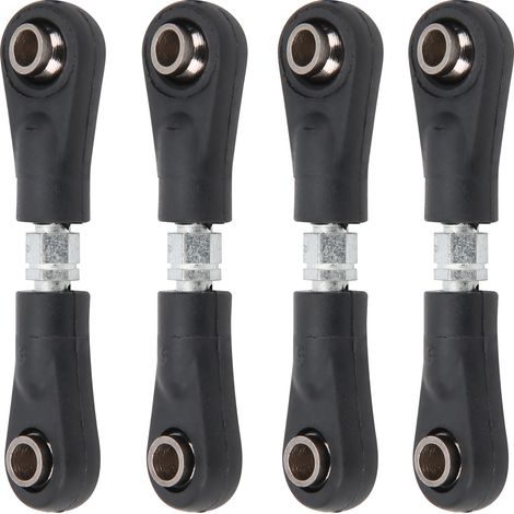 Ensemble de 4 biellettes de direction en métal noir pour voiture RC plate 1/10, accessoires de remplacement (4250 mm) (1/5)