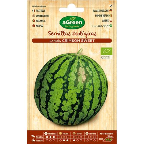 Sobre con semillas eco de sandia crimson sweet agreen