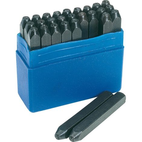 Draper - Set per stampa, timbri con lettere A-Z 1/8"