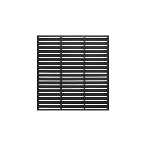 Panneau de clôture WPC 180x180 Noir (1/4)