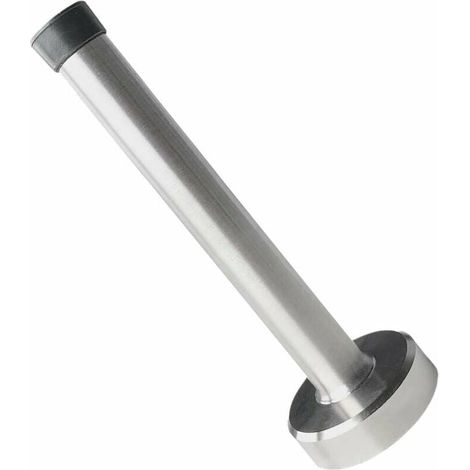 Butée de porte longue, butée de porte en acier inoxydable, butée de porte brossée, protection anti-collision avec amortisseur en caoutchouc, protection de porte murale de 150 mm (1/4)