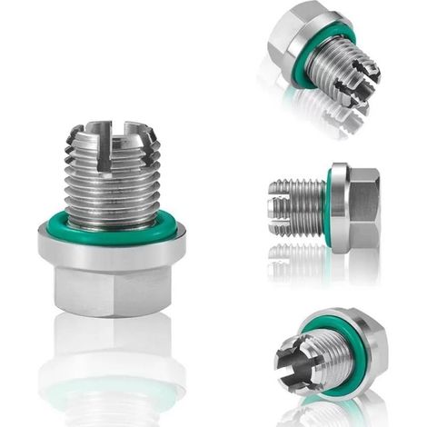 Boulons de vidange magnétiques M14x1.5 en acier inoxydable 304, avec joint, lot de 4 (1/4)