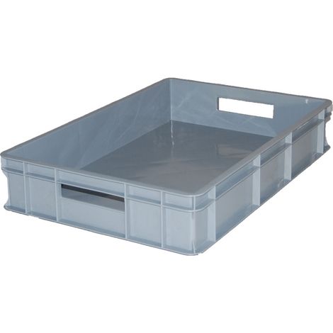 Contenitore in plastica grigia 600x400x110