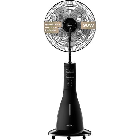 Ventilador Nebulizador EVVO VN700, 90W, Pantalla LED, 3 Modos, Temporizador 7.5h, Mando a Distancia, Ruedas, Silencioso