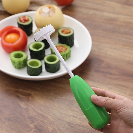 Juego de 4 piezas Vege Drill cortador de verduras en espiral, dispositivo descorazonador, descorazonador para verduras rellenas, accesorios de cocina (1/5)
