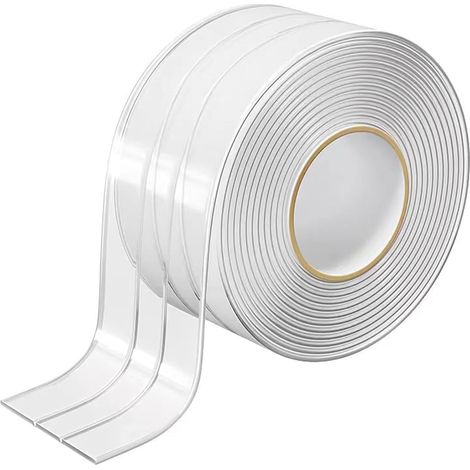 Transparentes breites Dichtungsband, wasserdicht, für Toilette, Badezimmer, Waschbecken, Badewanne, Boden (Breite 38 mm)