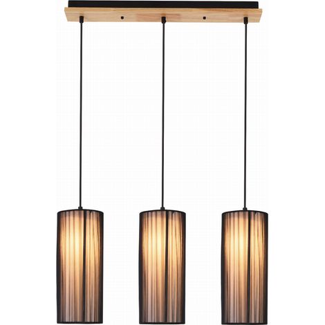 Lampada a sospensione Candellux Kioto 3xE27 nera 120cm (1/2)