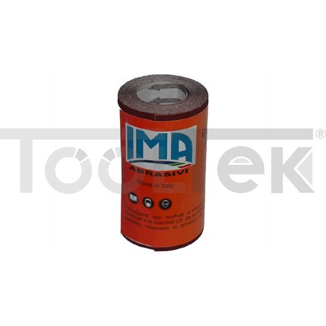 ROTOLO CARTA ABRASIVA VETRATA AL CORINDONE 115mmx5mt GRANA 80 IMA (1/2)
