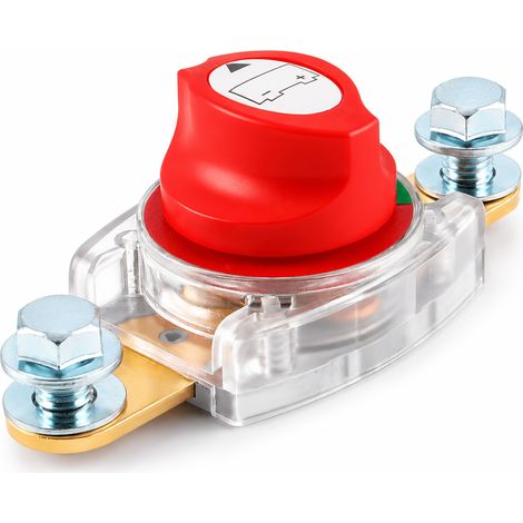 Upgrade Heavy Duty 275A Car Battery Disconnect Switch, Transparent PC Case, Copper Conductor (1/5)