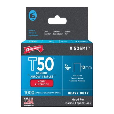 T50M 506m Monel staples (1000) 10mm - 3/8in