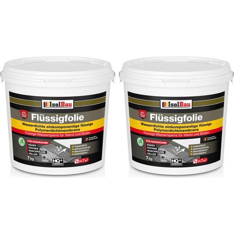 Flüssigfolie 14 kg Original Dichtfolie Hoch-Flexibel Abdichtung Bad Dusche (1/5)