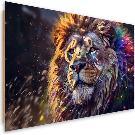 Deco panel print, Lion Animal Abstraction - 120x80 (1/5)