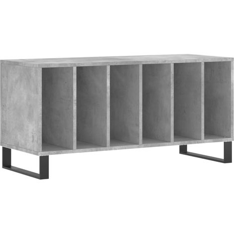 Armoire à disques - Meuble disques de rangement gris béton 100x38x48 cm bois d'ingénierie fr210 - Maison La Vie