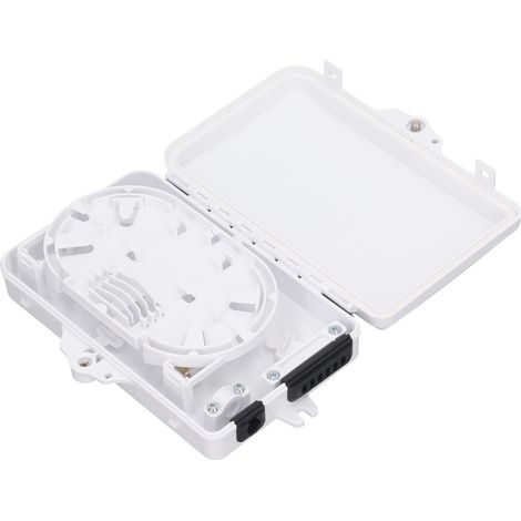 Boîtier de distribution fibre optique 6 coeurs ABS étanche FTTH intérieur extérieur pour raccordement et brassage (1/5)