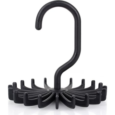 Perchero giratorio ajustable para corbatas, 20 ganchos, soporte para bufandas, cinturón para el cuello, organizador.