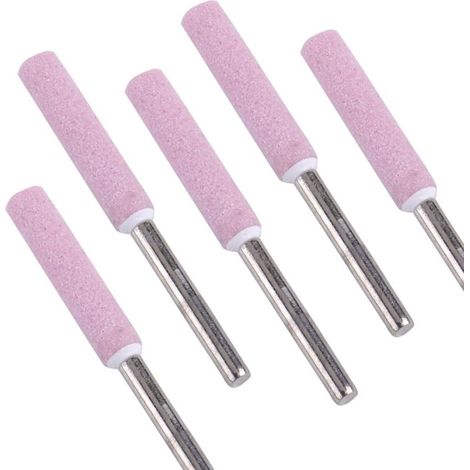 5pcs Aiguiseur de trononneuse Grinding Stone File 4.8mm 3/16 trononneuse aiguiseur (1/4)