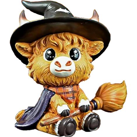 Halloween Figur Highland Gnom Statue Resin Tierfigur Deko