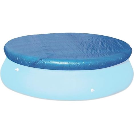 Couverture de piscine avec cordon de serrage pour une fixation sûre et une protection contre la poussière (diamètre 183 cm) (1/5)