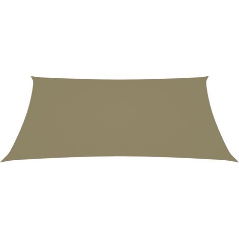 Toldo vela parasol rectangular tela Oxford 5 x 7 m beige 020009721