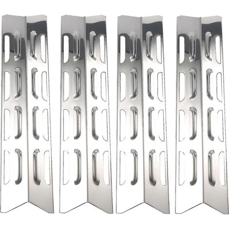 Lot de 4 plaques chauffantes pour barbecue à gaz Master Forge Perfect Flame, diffuseur de chaleur en acier inoxydable. (1/5)