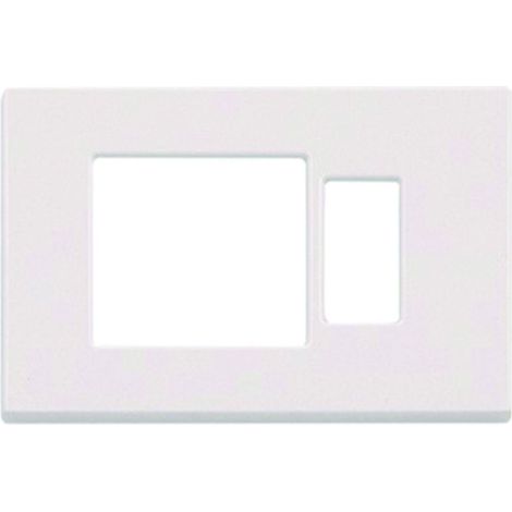 Placca Combinata Foro Schuko Quadro + 1 Posto "Venus" mm 115x80h - MARLANVIL - 20 pz