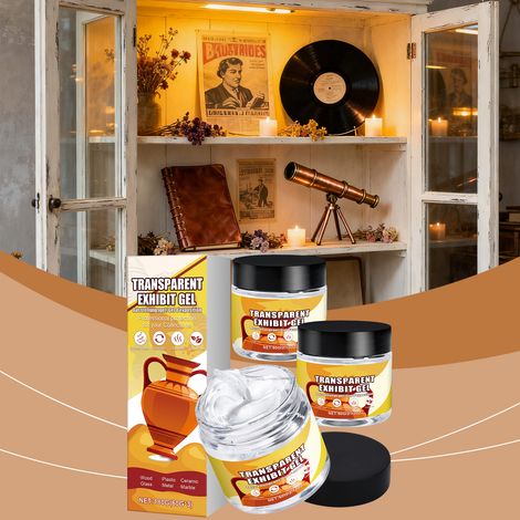Transparent exhibition gel, stabilizer and protective adhesive for exhibits and collectibles, suitable for display cases and counters -- 60g x 3/box -- BIEMMEDUE (1/5)