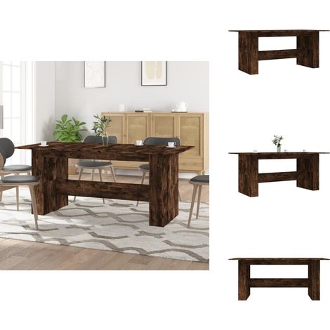 Table à dîner chêne fumé 180x90x76 cm bois d'ingénierie - Table À Manger - Table En Bois - Table Design - Table Moderne - Table Élégante (1/5)