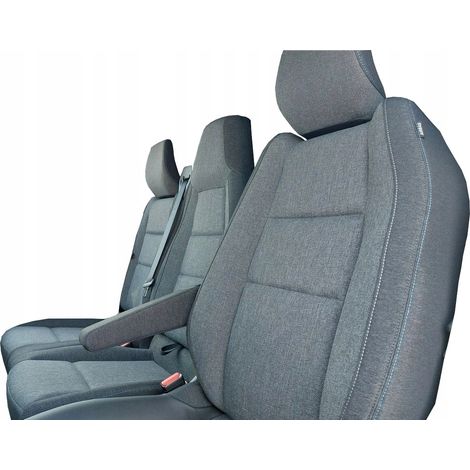 Housses de sièges sur mesure 4 places pour Renault Master IV 2024 – tissu épais – installation facile avec fermeture éclair et Velcro