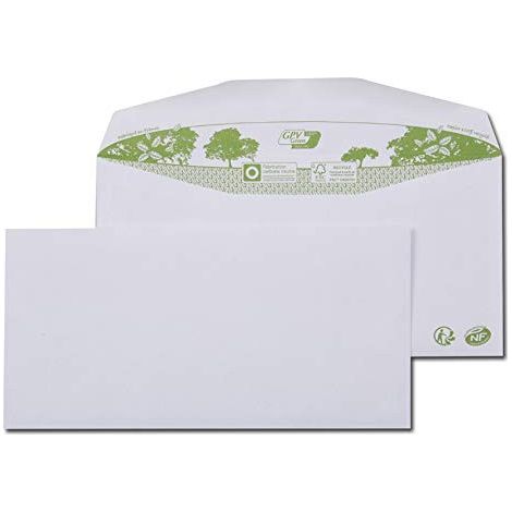 Enveloppes blanches C6/C5 GPV 114x229mm - 1000 pièces (1/2)