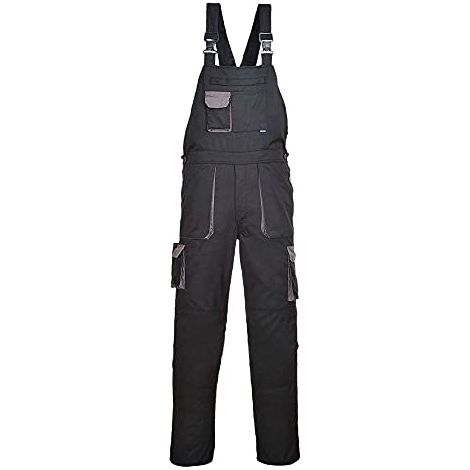 Salopette Portwest TEXO CONTRAST Nero Tasche Grigio XXXL