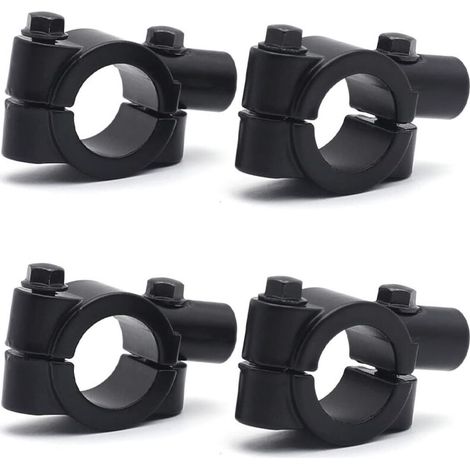 4pcs Motorcycle Mirror Holder, 10MM Universal Motorcycle Handlebar Mirror Mount, Bike Mirror Holder Clip Adapter (1/4)