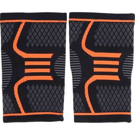 Genouillère de Sport Élastique Orange pour Fitness, Course et Cyclisme (1/5)