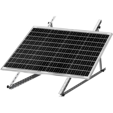 1 ensemble de supports de montage de panneau solaire réglables de 114,3 cm avec pieds inclinables pliables, convient pour 1 à 2 panneaux solaires de 100, 200, 300, 400, 500 W pour toit, camping-car (1/5)