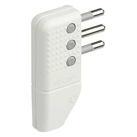 Spina Corner Squadra 2P+T 10A Bianco Kit (Bticino Cod. S2467Tae)