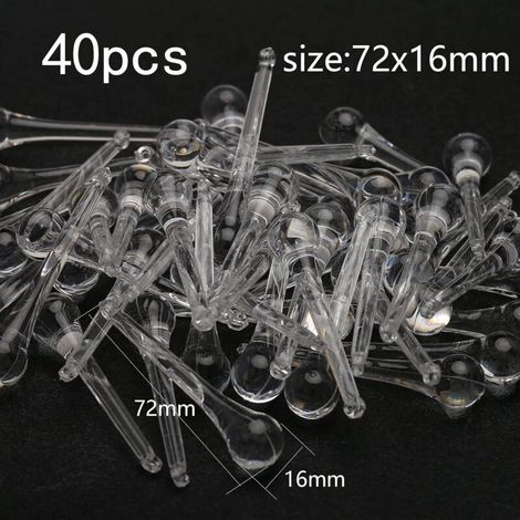 Set of 40 Acrylic Ice Apple Shaped Pendants for Christmas Tree Decoration (Ice Drops) (1/4)