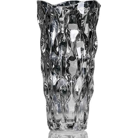 Vase en verre, 24 cm - Vase en cristal moderne, grande vase en verre nordique, hautes vases en verre pour tulipes, bouquets, décoration en verre, cadeau pour mariage, décoration de table (1/5)