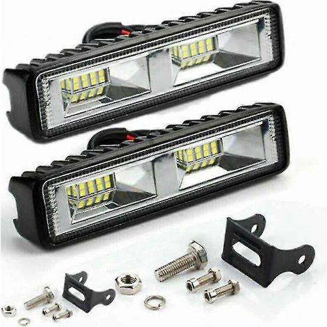 Projecteur de travail LED 48 W DRL (faisceau large/spot) 9-32 V/12 V, compatible avec véhicules tout-terrain, SUV et voitures. (1/4)