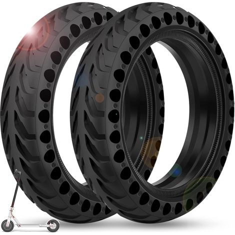 2PCS 8,5 Pouces Pneu Plein pour Trotinette Electrique, 8 1/2 x 2 Roue, 50/75-6.1 Pneus pour Xiaomi M365 / M365 Pro / 1S / Pro 2/3 / 3 Lite/Essential et Roues de Scooter de 8.5 Pouces (1/5)